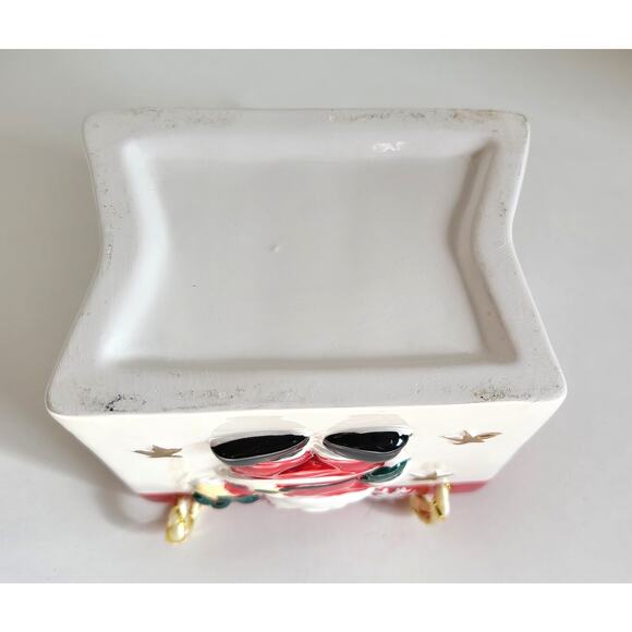 Christmas Holiday Ceramic Gift Shopping Bag Santa East West Distributing 4" - Picture 5 of 6